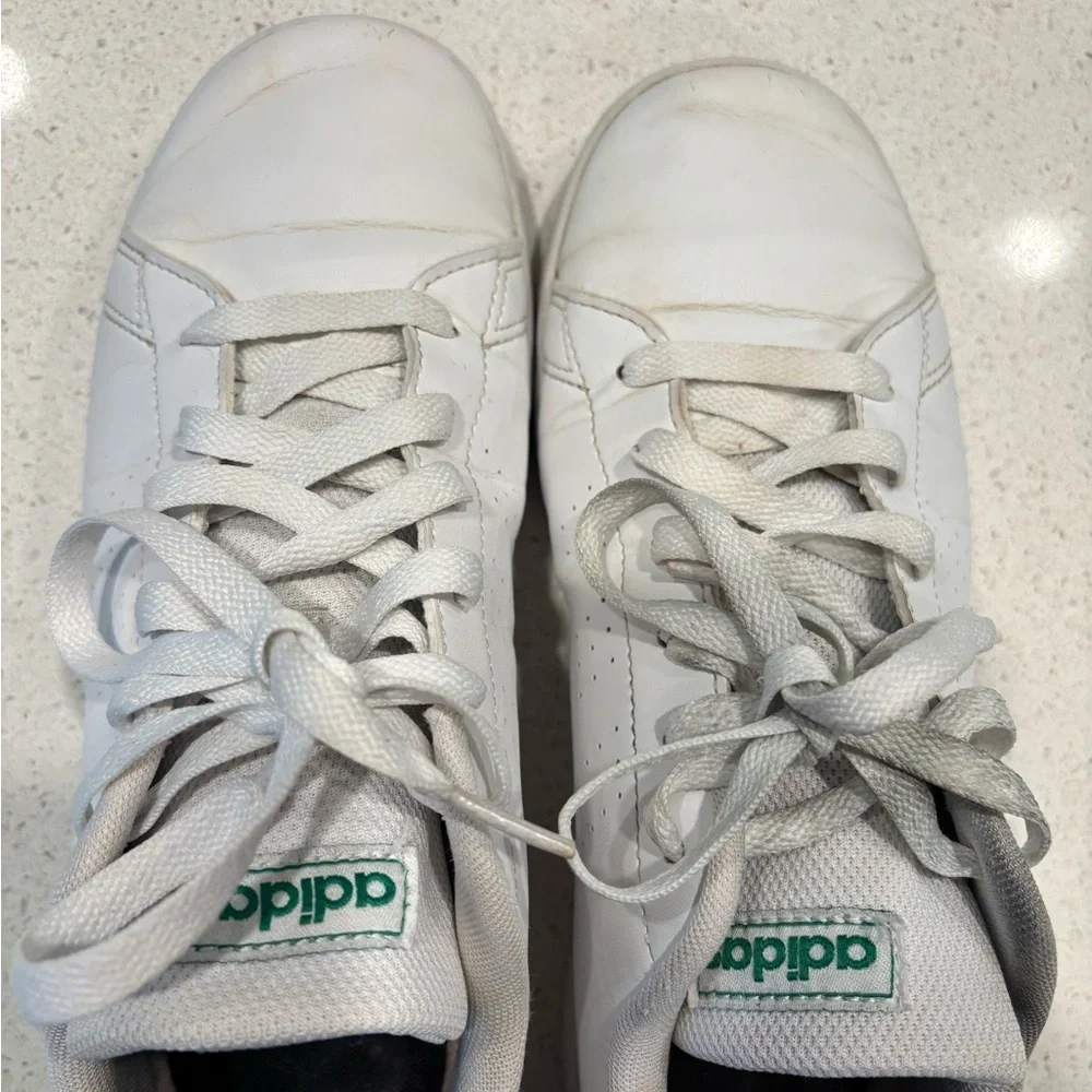 Adidas Classic White and Green Sneakers